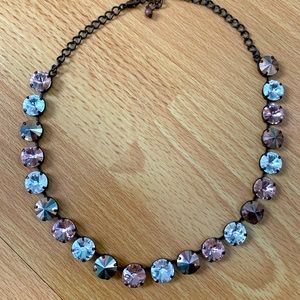 Rose Swarovski crystal necklace